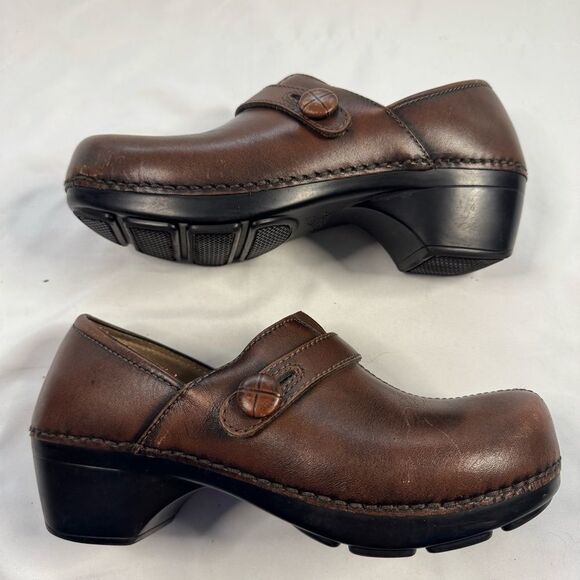 Dansko Brown Leather Mules - Picture 5 of 9